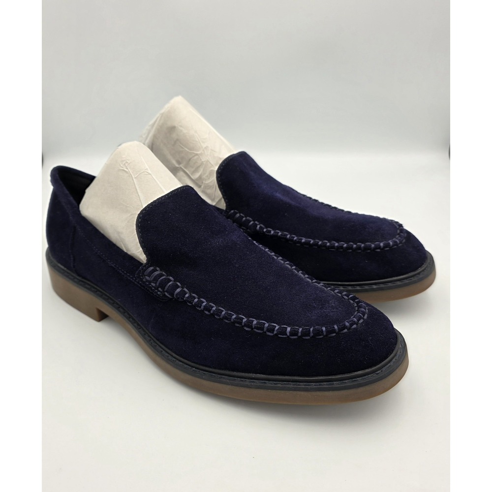 Calvin Klein Vance Suede Mens's Loafers Shoes Night Scape or Navy Blue Size 9